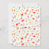 Invitation Boho fleur sauvage printemps fleurie photo graduat (Dos)