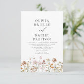 Invitation Boho Fleur sauvage Rustic Garden Mariage (Debout devant)