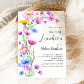 Invitation Boho Fleur sauvage Rustique Élégant Déjeuner nupti