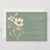 Invitation Boho Fleur sauvage Sage Green Cream Bridal Brunch (Devant)