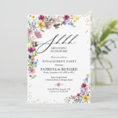 Invitation Boho Fleur sauvage Surprise (Debout devant)