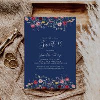Boho Fleur sauvage Sweet 16 fête d'anniversaire