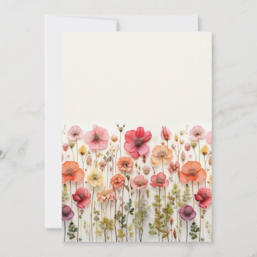 Invitation Boho Fleur sauvage Wedding Enregistrer La Date (Dos)