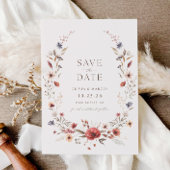 Invitation Boho Fleur sauvage Wedding Enregistrer La Date Inv