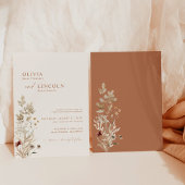 Invitation Boho Fleur sauvage Wedding | Floral mod