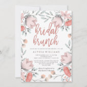 Invitation Boho Fleurs Botaniques Brunch nuptial (Devant)