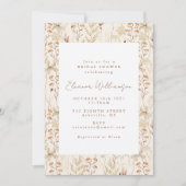 Invitation Boho Fleurs de prairie rustique Fête des mariées f (Devant)