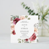 Invitation Boho Fleurs De Vins Et Mariage De Verdure (Debout devant)