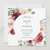 Invitation Boho Fleurs De Vins Et Mariage De Verdure (Devant)