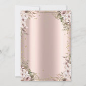 Invitation Boho Fleurs Diamants Quinceanera (Dos)