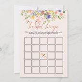 Invitation Boho Fleurs Fête des mariées libellule Bingo DIGIT (Devant)