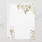 Invitation Boho Fleurs Frame Vin Quinceanera (Dos)