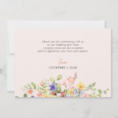 Invitation Boho Fleurs Merci de libellules mariage (Dos)