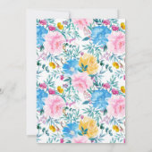 Invitation Boho Fleurs Printanières et Lapins Dorés Brunch de (Dos)