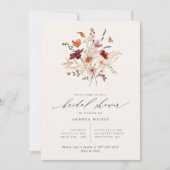 Invitation Boho Fleurs sauvages Automne Fête des mariées (Devant)