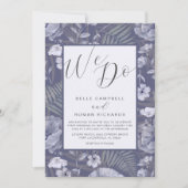Invitation Boho Fleurs sauvages Dusty Purple Script Mariage I (Devant)