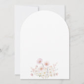 Invitation Boho Fleurs sauvages Été printemps Vert sauge Mari (Dos)