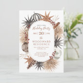 Invitation Boho Fleurs Séchées Fête de Fins d'Année (Debout devant)