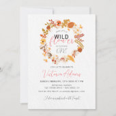 Invitation Boho Fleurs Séchées Rustiques Automne Anniversaire (Devant)