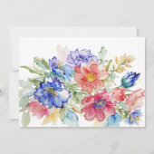 Invitation Boho Fleurs Vibrantes Enregistrer La Date Invitati (Dos)