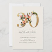 Invitation Boho Floral 30e anniversaire (Devant)