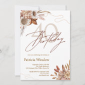 Invitation Boho Floral 40e anniversaire (Devant)