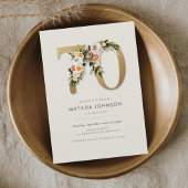 Invitation Boho Floral 70e anniversaire