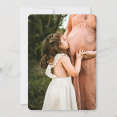 Invitation BOHO Floral Aquarelle Élégante photo Baby shower (Dos)