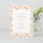 Invitation Boho Floral Aquarelle Fleur sauvage Graduation (Debout devant)
