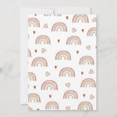 Invitation Boho Floral Aquarelle Rainbow Baby shower (Dos)