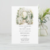 Invitation Boho Floral Arch Mariage (Debout devant)