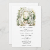 Invitation Boho Floral Arch Mariage (Devant / Derrière)