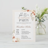 Invitation Boho Floral Atch Photo Retirement Card Modèle (Debout devant)
