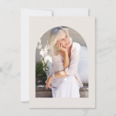 Invitation Boho Floral Atch Photo Retirement Card Modèle (Dos)