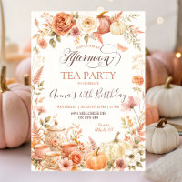 Boho Floral Automne Après-midi Thé Anniversaire Fê