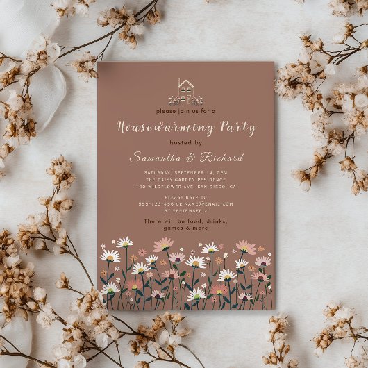 Invitation Boho Floral Automne Fête de l'Automne