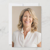 Invitation Boho Floral avec photo 50e anniversaire (Dos)