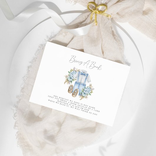 Invitation Boho Floral Baby Boy Shower Apportez Un Livre