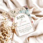 Invitation Boho Floral Baby in Bloom Baby shower