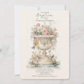 Invitation Boho Floral Baptism (Devant)