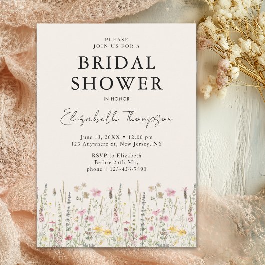 Invitation "Boho Floral Bliss Bridal Shower