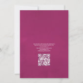 Invitation Boho Floral Bohème Rustique Code QR RSVP Mariage I (Dos)