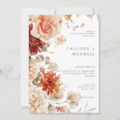 Invitation Boho floral Boho floral et roux épicé (Devant)
