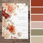 Invitation Boho floral Boho floral et roux épicé