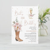 Invitation Boho Floral Boot Boot et Brunch Fête des mariées (Debout devant)