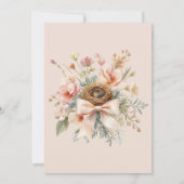 Invitation Boho Floral Bow Baby Shower Nesting Party (Dos)