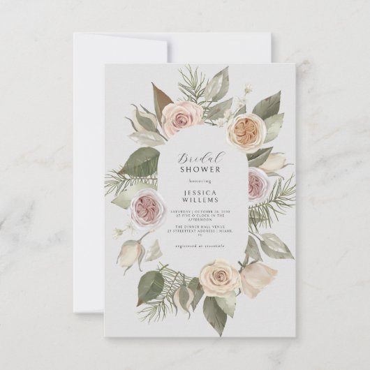 Invitation Boho Floral Bridal Douche (Devant)