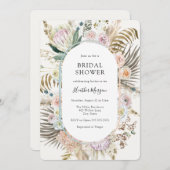 Invitation Boho Floral Bridal Douche (Devant / Derrière)
