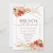Invitation Boho Floral Brunch avec la mariée | FÊTE DES MARIÉ (Devant)