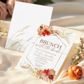 Invitation Boho Floral Brunch avec la mariée | FÊTE DES MARIÉ